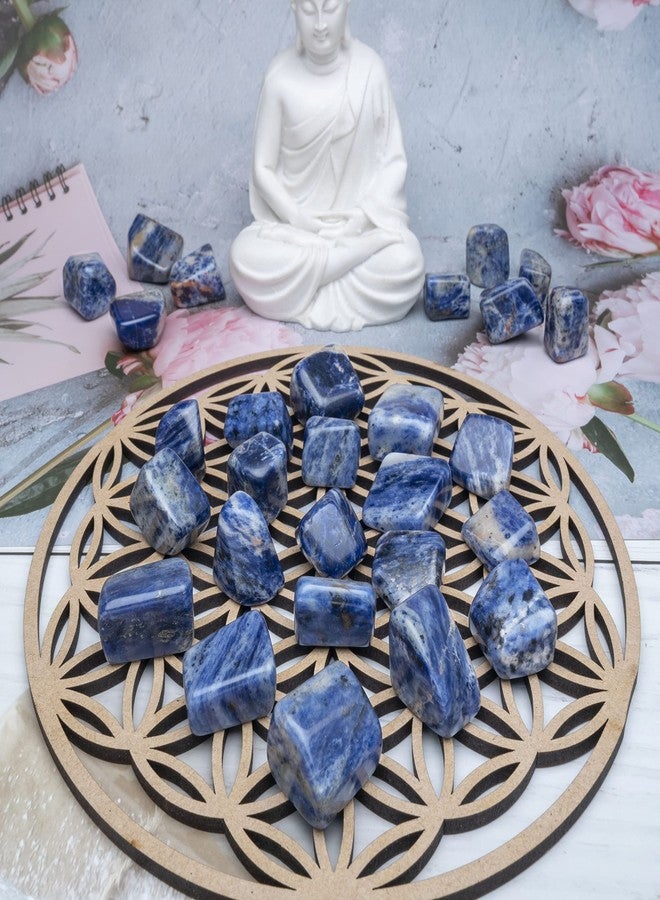 Hindcraft Sodalite Tumbled Stones - Reiki Chakra Healing - Decorative Pebbles & Vase Fillers - Tumble Stone for Jewellery, Vastu Correction - Home Office Decor -Gift Item - 13 Pieces Set - Image 4